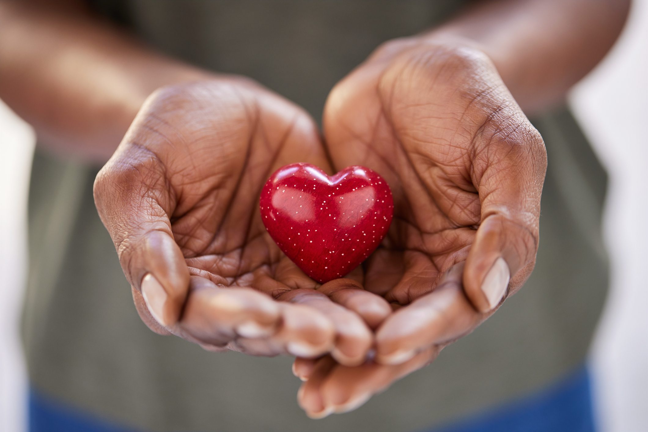 heart in palm of hands